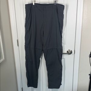 Ex Officio outdoor insect repellant pants dark charcoal gray waist size 38